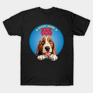 I Love my dog Basset Hound T-Shirt